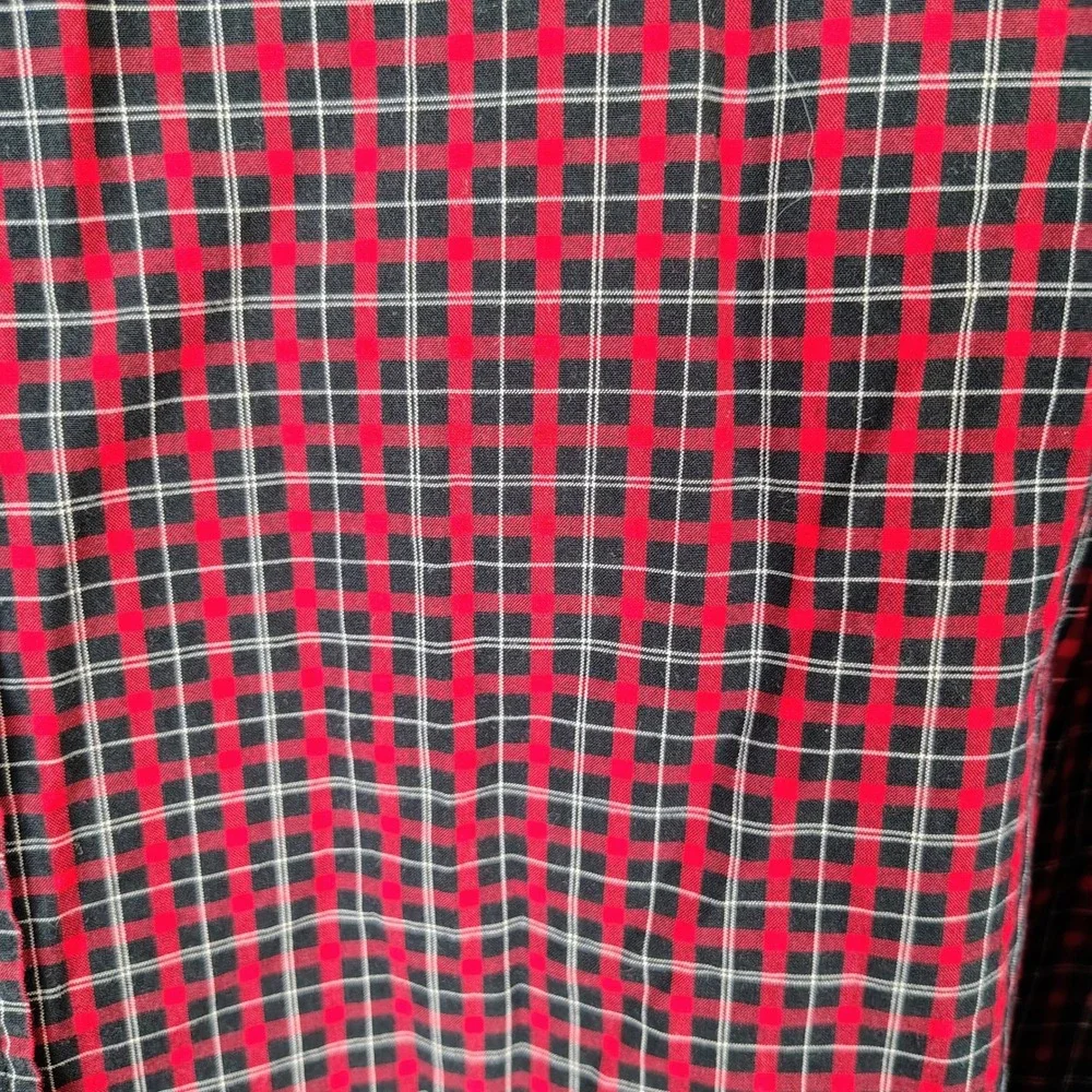 Ralph Lauren Boys XL 18-20 Red Black Plaid Cotton Button Down Shirt Long Sleeve